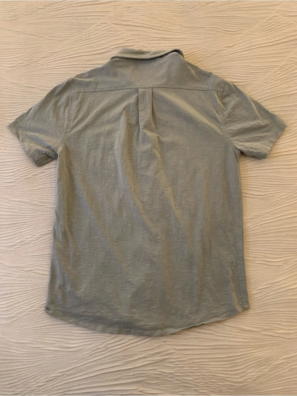 J. Crew Sage Green 100% Cotton Slub Short Sleeve Button Down shirt, size Large